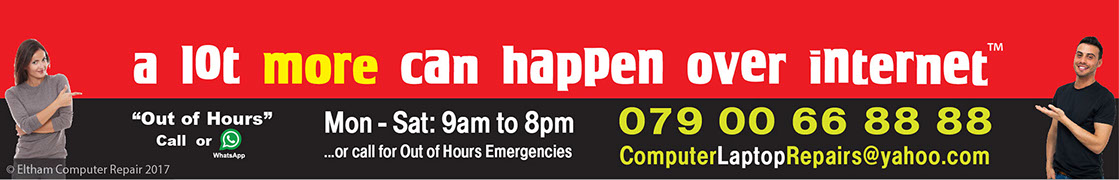 Footer Eltham Computer Repair, 079 00 66 88 88, ComputerLaptopRepairs@yahoo.com, 17 Ensign House, Admirals Way Canary Wharf, E14 9XQ