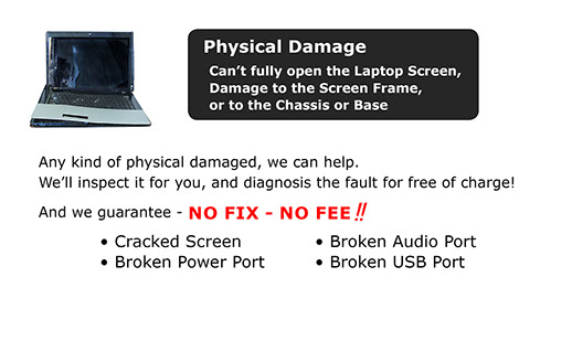 Fix or replace any hardware or physical computer damage.
